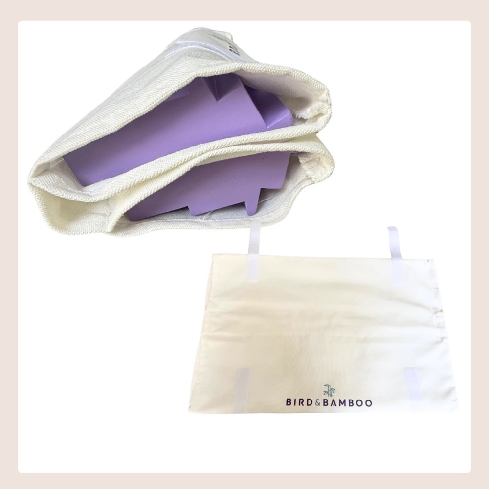 Bird & Bamboo Mahjong Rack Set w/ Bag (2 for Siamese/Double Mahjong) in Lavender